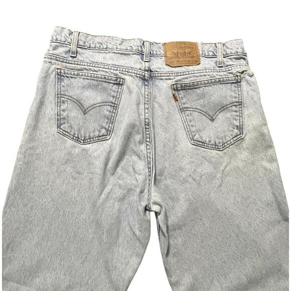 Levis 550 Jeans Mens Sz 36x34 Light Wash Orange Tab Relaxed